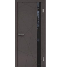 Дверь ПЕРФЕКТ 1-2 черное стекло