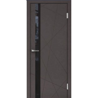 Дверь ПЕРФЕКТ 1-1 черное стекло